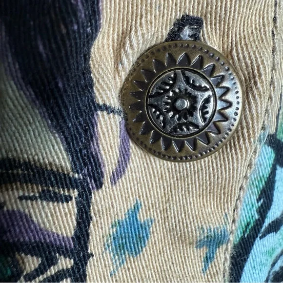 Mirror Image Vintage Denim Jacket W/Colorful Abstract Art.  Size Medium.  EUC. - Picture 8 of 11